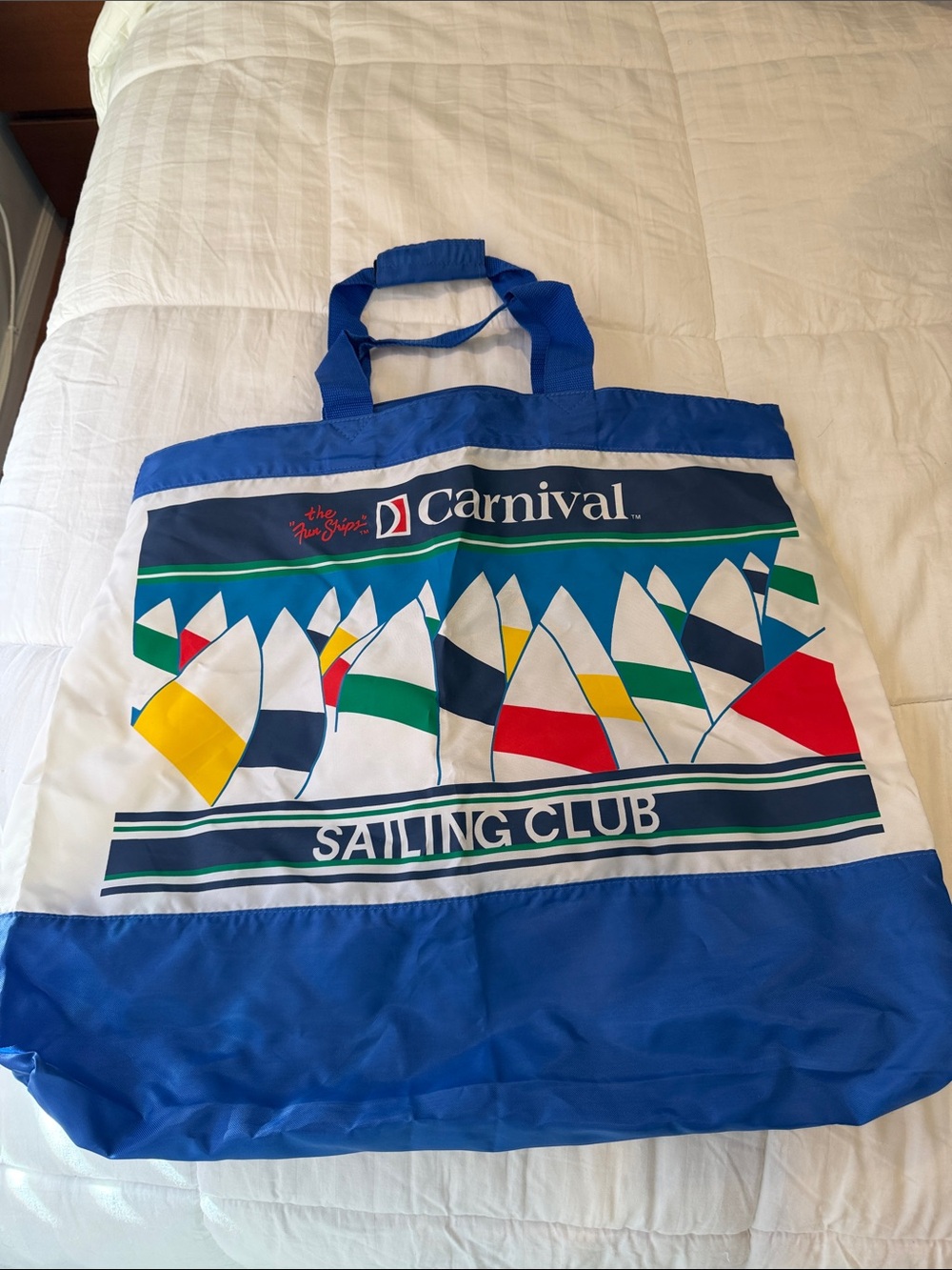 Carnival Cruise Blue and white Tote Bag